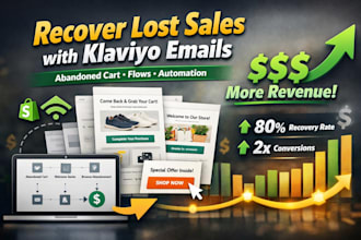design klaviyo abandoned cart and newsletter flows to boost sales