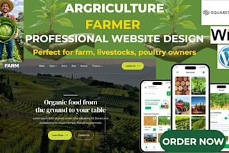 design responsive agricultural and farming related website for your farm
