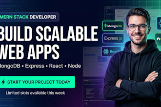 build scalable mern stack web apps using react, node, mongodb and express