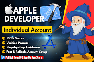 create verified apple developer individual account for publishing app