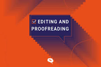 do professional editing and profreading on all your documents