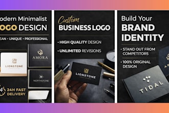 do modern minimalist custom business logo design