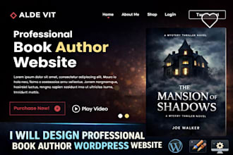 design author website, book author, ebook website, wordpress author landing page