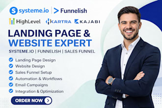 create systeme io landing page systeme io website expert funnelish sales funnel