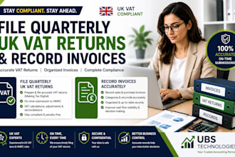 file quarterly UK vat returns and record invoices