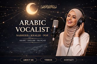 sing arabic, english, and french vocals for songs and nasheeds