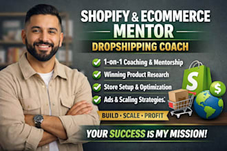 be shopify virtual assistant shopify dropshipping coach mentor ecommerce mentor