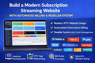 build a modern subscription streaming website with automated billing system