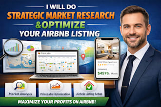 do strategic market research, optimize pricelabs dynamic pricing, airbnb listing