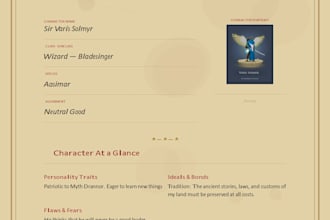 create backstories for your dnd and similar ttrpg characters