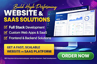 do custom website development as full  stack developer for saas app front end