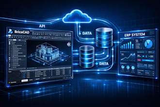 integrate bricscad plugin with API database erp system cad automation workflow