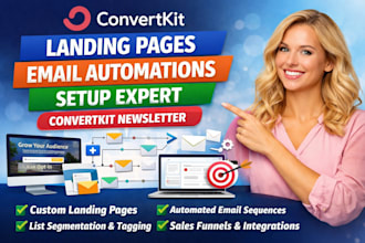 do convertkit setup, kit landing page, kit email automation