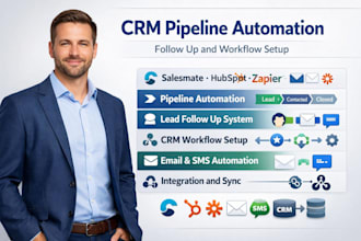 automate salesmate hubspot and zapier workflows for pipeline follow up, CRM apps