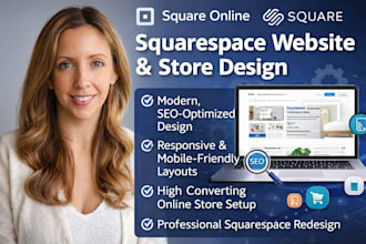 create square website square online store design squarespace redesign square seo