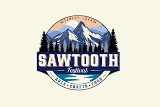 design saw tooth festival logo