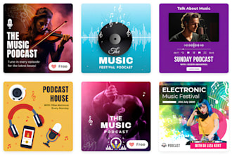 designmusic podcast cover, album cover, spotify cover and social media post