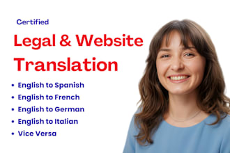 translate legal document in german, spanish website content localization