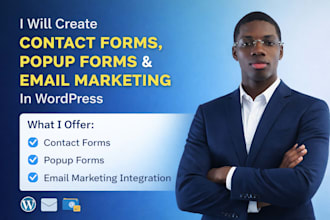 create contact form popup form and email marketing in wordpress