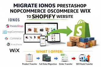 migrate ionos prestashop nopcommerce oscommerce wordpress wix to shopify website