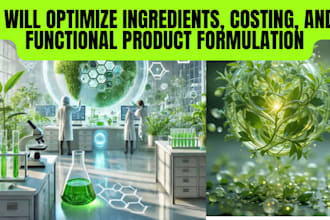 optimize ingredients, costing, and functional product formulation