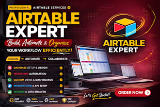 design custom airtable systems and automation with zapier and make