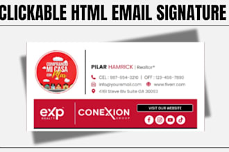 make clickable html email signature for outlook gmail apple microsoft 365,