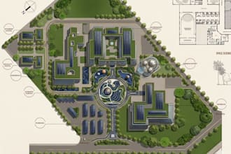 do urban plan, master plan, landscape plan, site plan, marketing ready site plan
