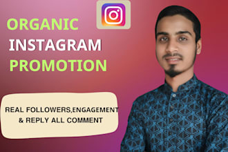 instagram account organic growth and promotion