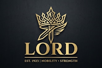 design a powerful and regal lord logo for your brand