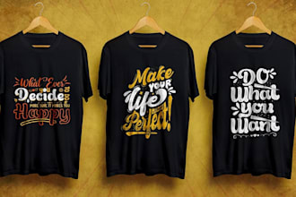 do awesome typography t shirt and minimalist t shirt design