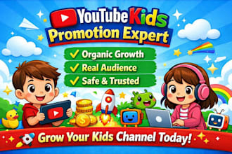promote your youtube channel on my channel for kids