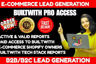 provide shopify store lead or tech stack report using builtwith pro