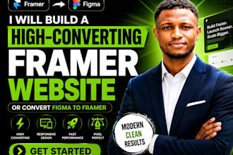 build a high converting framer website or convert figma to framer
