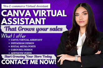 be your canva virtual assistant for aesthetic instagram content and branding