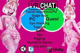 edit and model vrchat avatar, vrc avatar, vrc character, vrc anime, nsfw, sfw