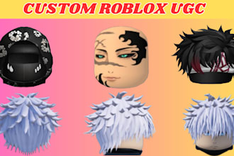 create custom roblox ugc, accessories and roblox cloth