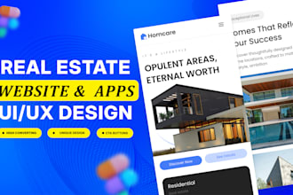 design real estate website,app,landing page,UI UX