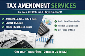 amend US tax return fix irs errors file 1040 1120 1065 accurately