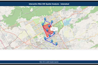 build full stack web gis application with interactive maps