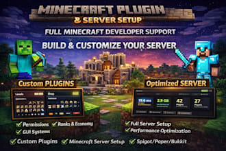 minecraft plugin, minecraft server setup, minecraft developer