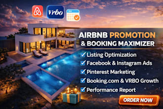 do airbnb promotion with ads setup airbnb or vrbo listing optimization bookings