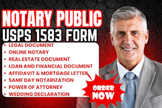 notarize US legal documents usps form 1583 online as US notary public in 2hrs