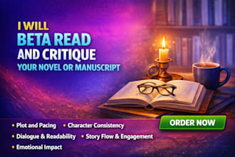 beta read and critique your novel or manuscript