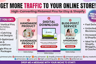 high converting pinterest pins for your etsy or shopify store