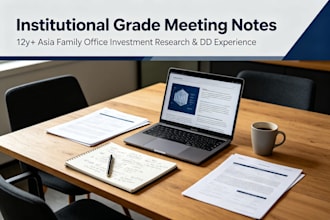 write professional meeting notes for financial and investment calls