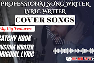 write professional song writing and catchy song lyrics