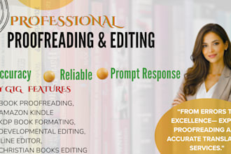 proofread and edit your manuscript to be readable for your targeted audience