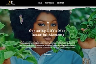 design a minimalist photography portfolio website for photographers