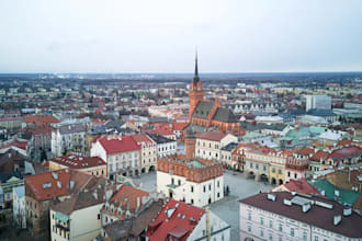 develop future town landscape, urban design, cgi real estate, master plan render